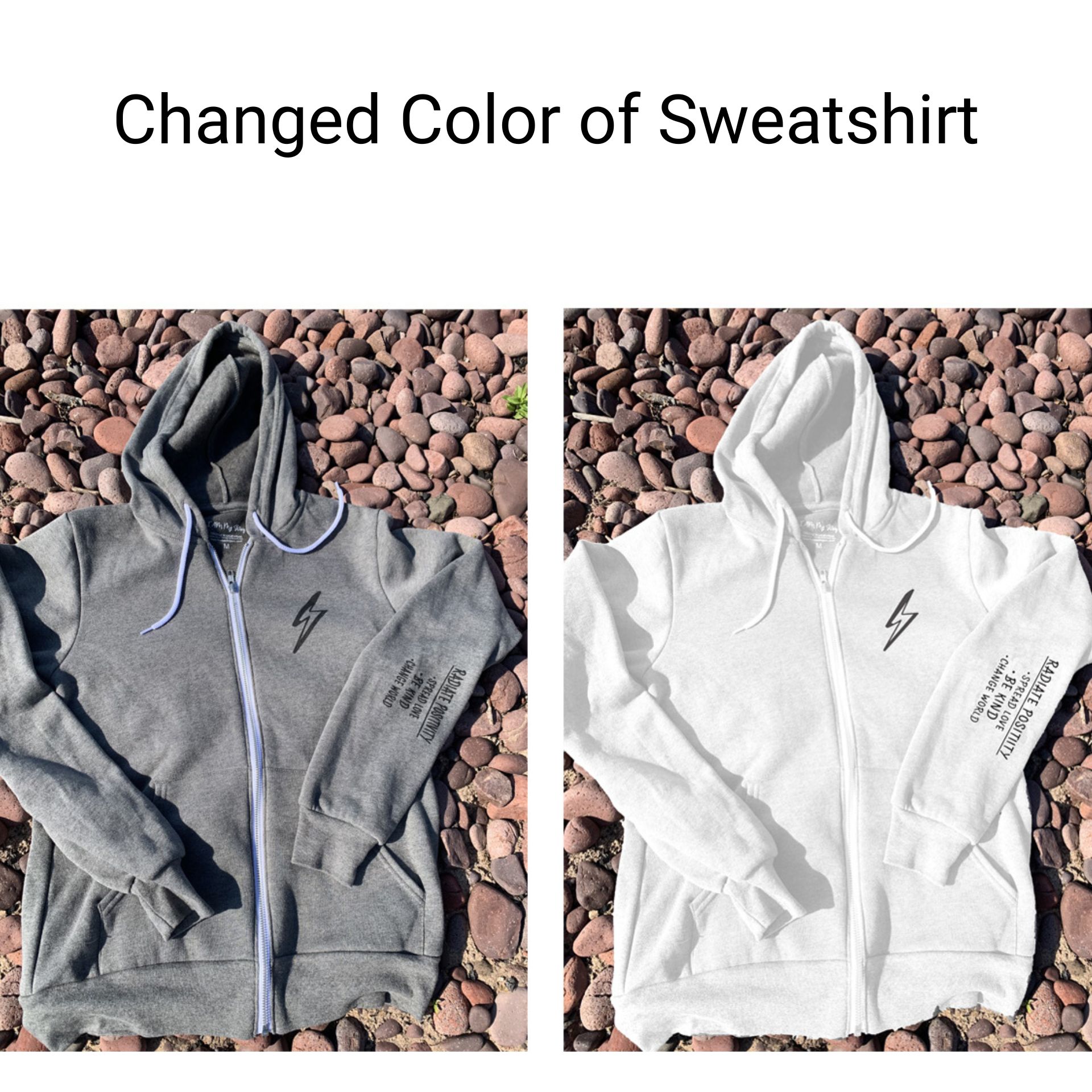 chnaged color sweatshirt