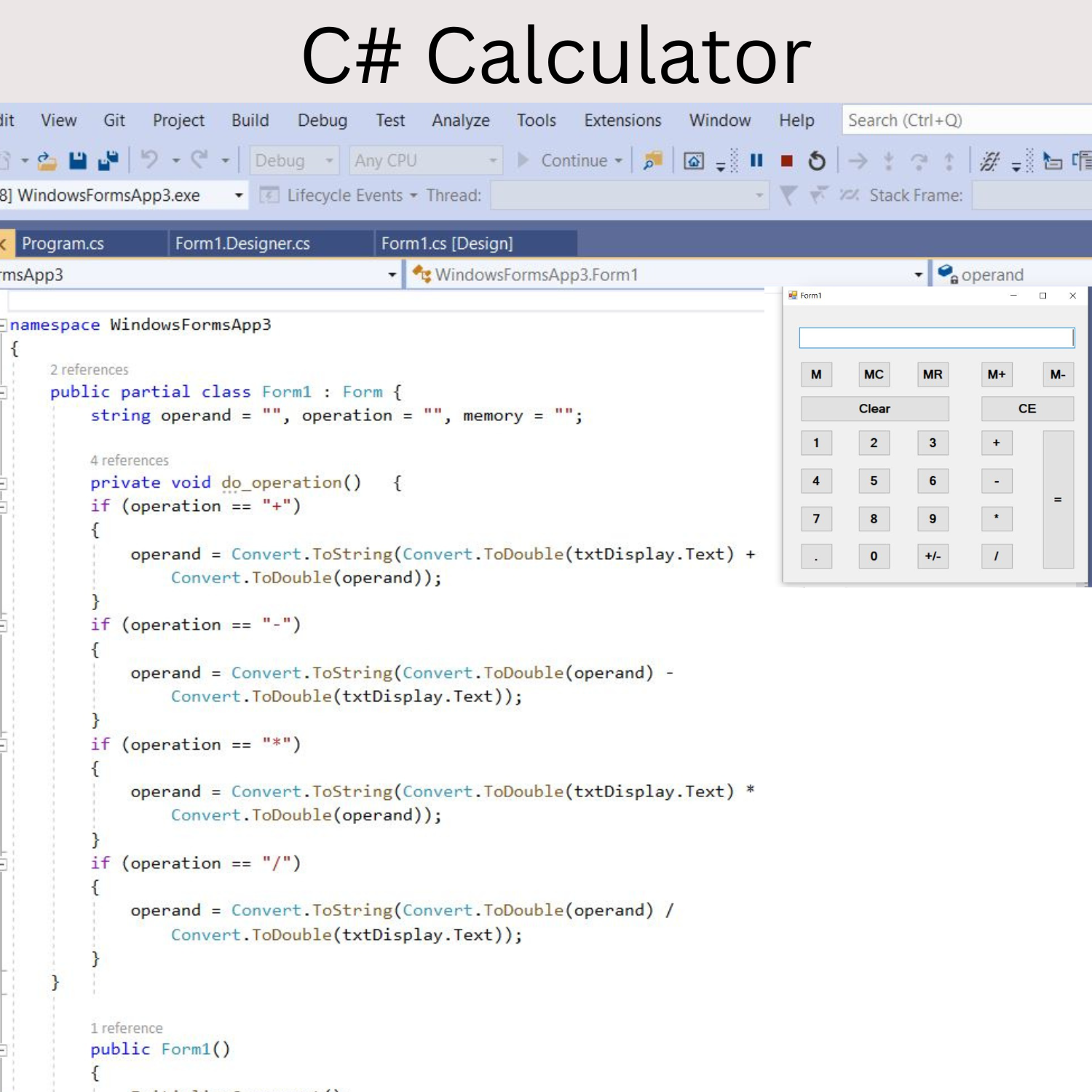 csharp calculator app