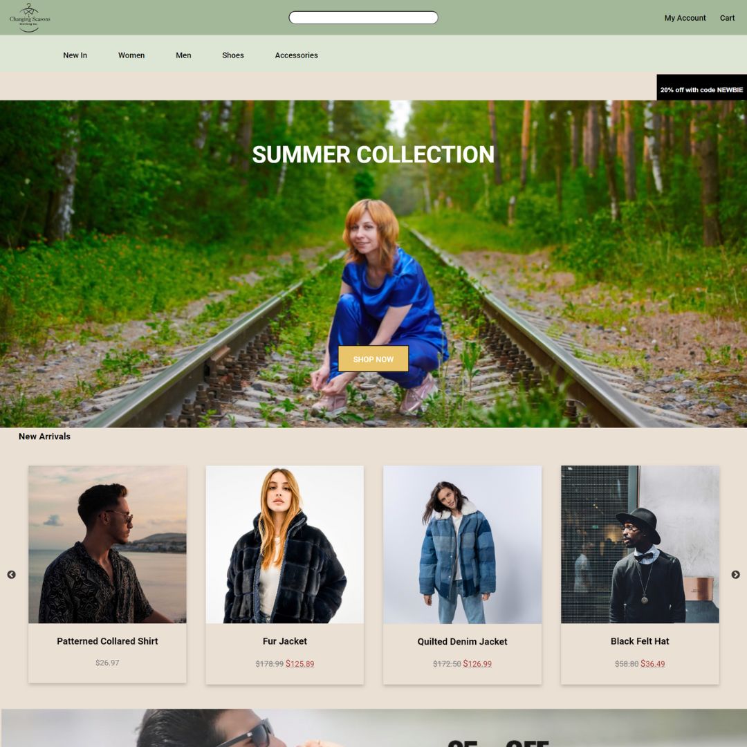 ecommerce homepage