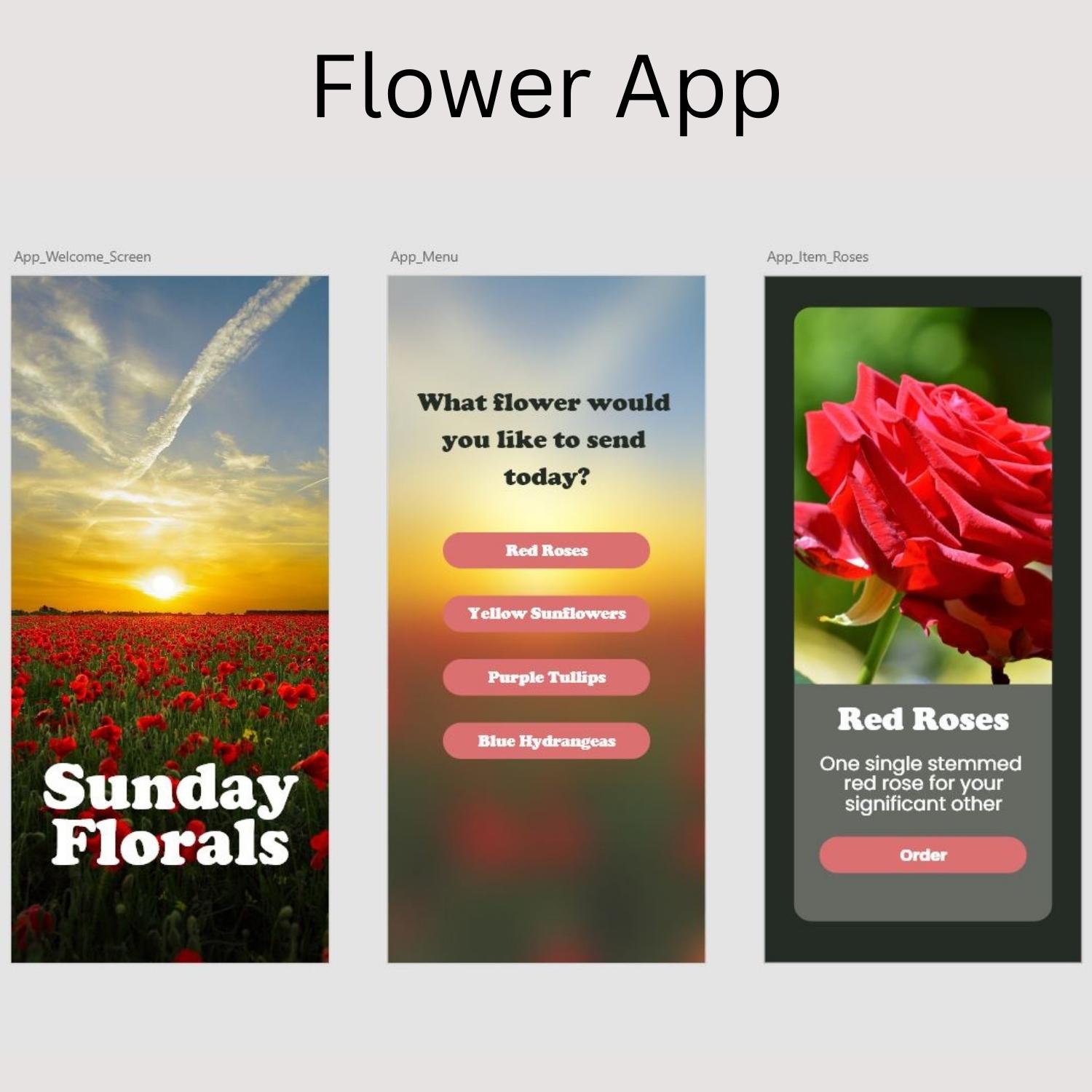 flower app design