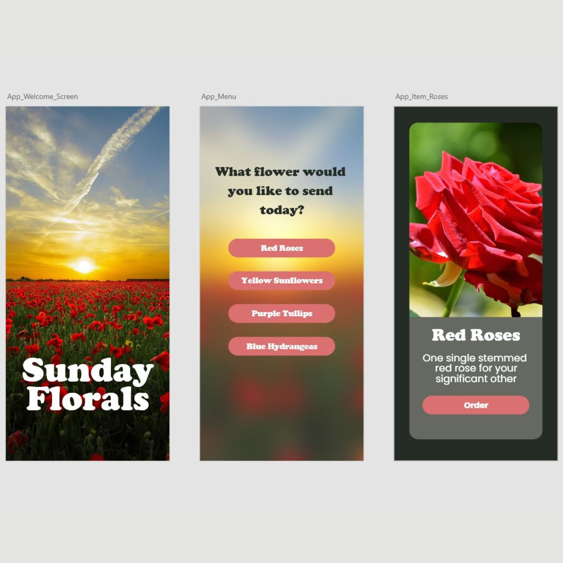 flower app design