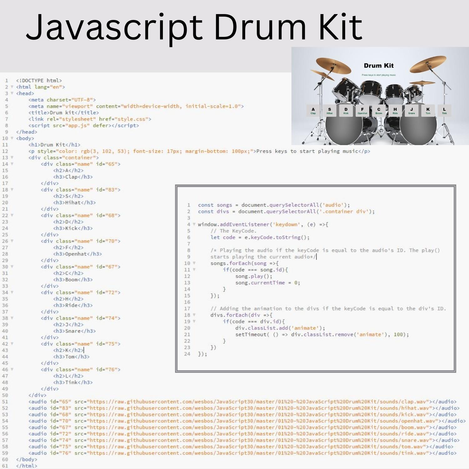 JS drum kit app