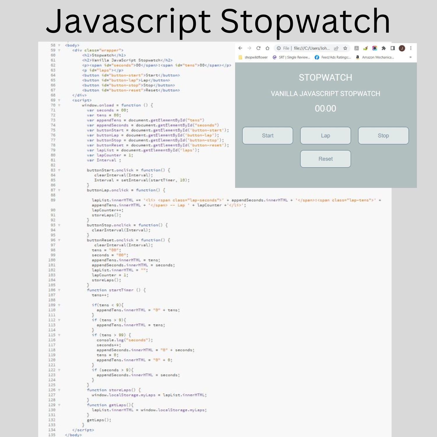 JS stopwatch app